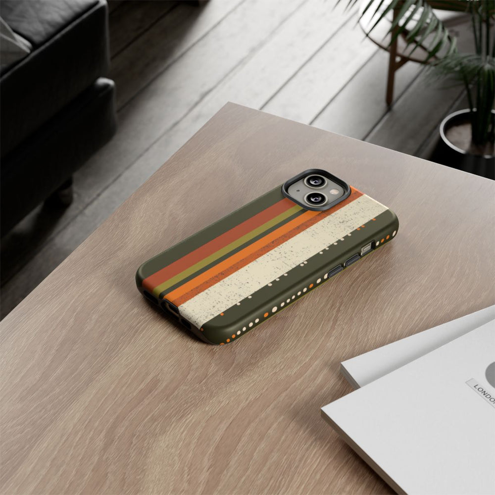 Retro Verticale Strepen en Stippenpatroon