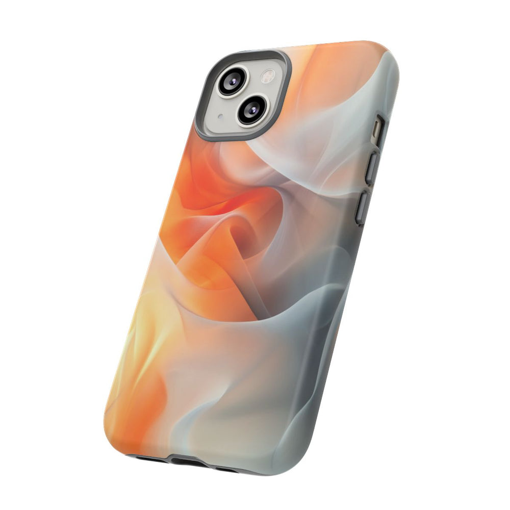 Abstracte Oranje en Grijze Vloei