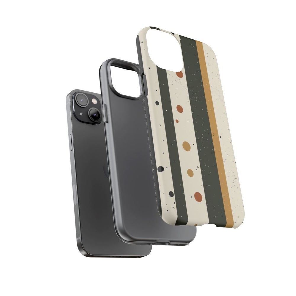 Retro Verticale Strepen en Stippenpatroon