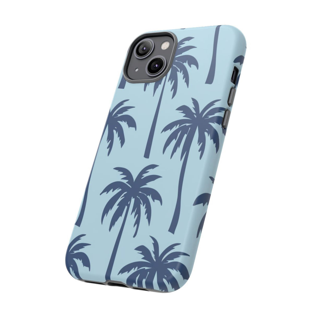 Blauw Palmbomenpatroon