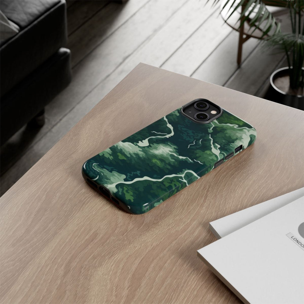 Abstracte Groene Rivier en Bospatroon