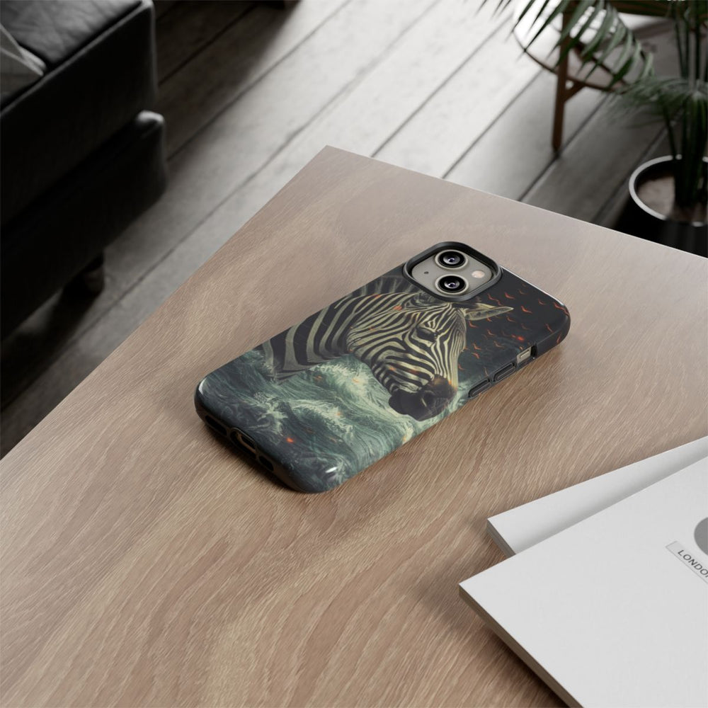 Zebra in Water met Gloeiende Vonken