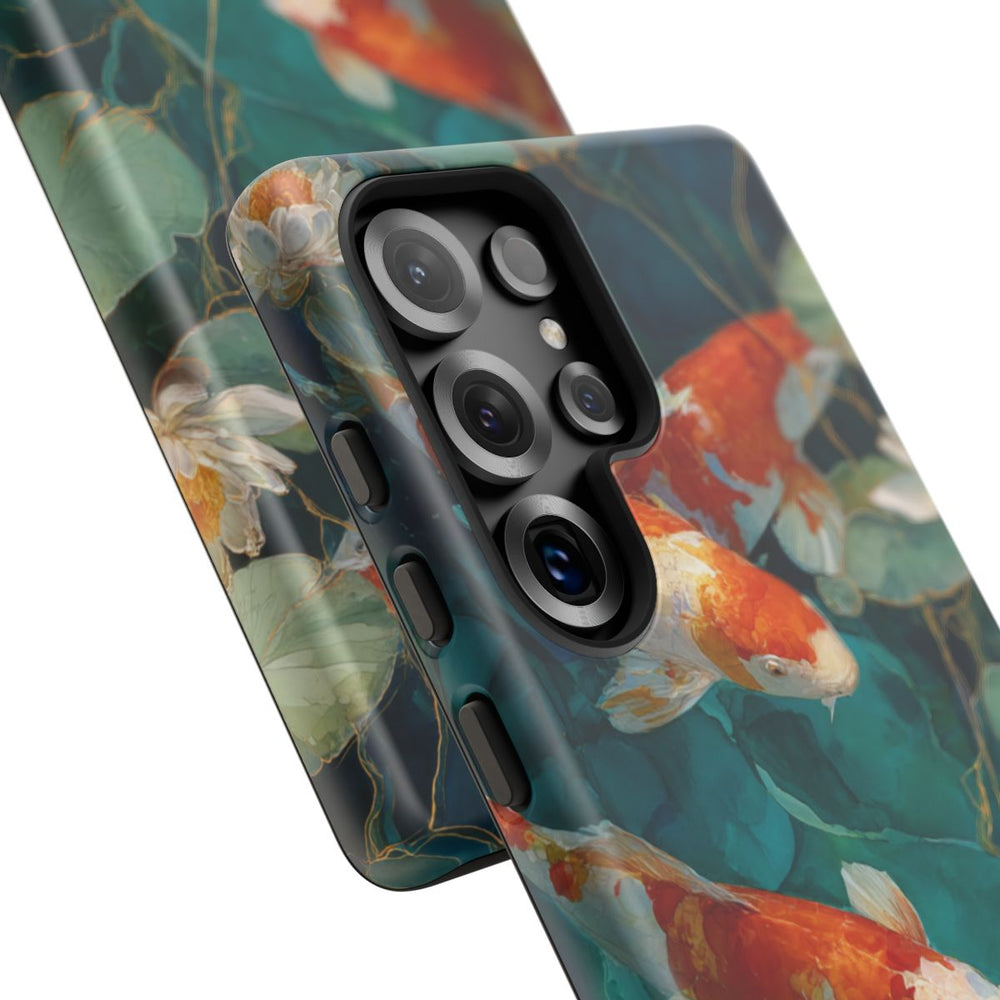 Kleurrijke Koi Karpers en Waterlelies