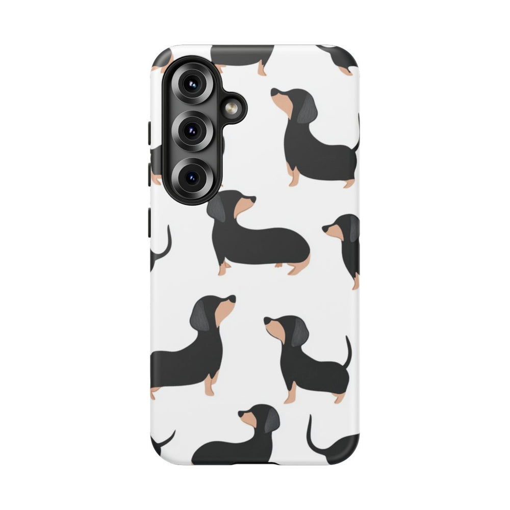 Minimalistisch Zwart met Bruin Teckelpatroon