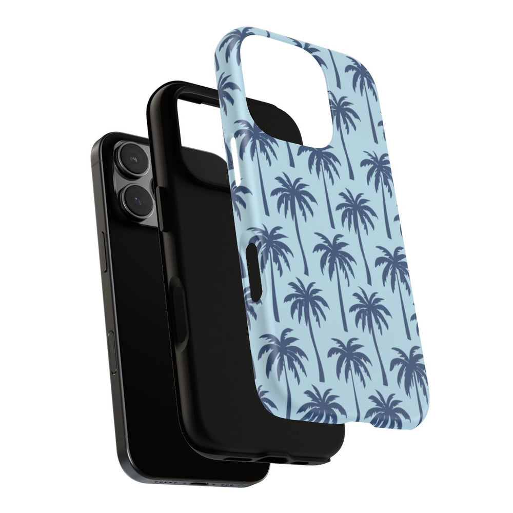 Blauw Palmbomenpatroon
