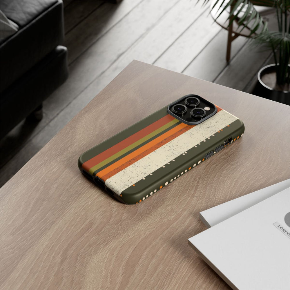 Retro Verticale Strepen en Stippenpatroon