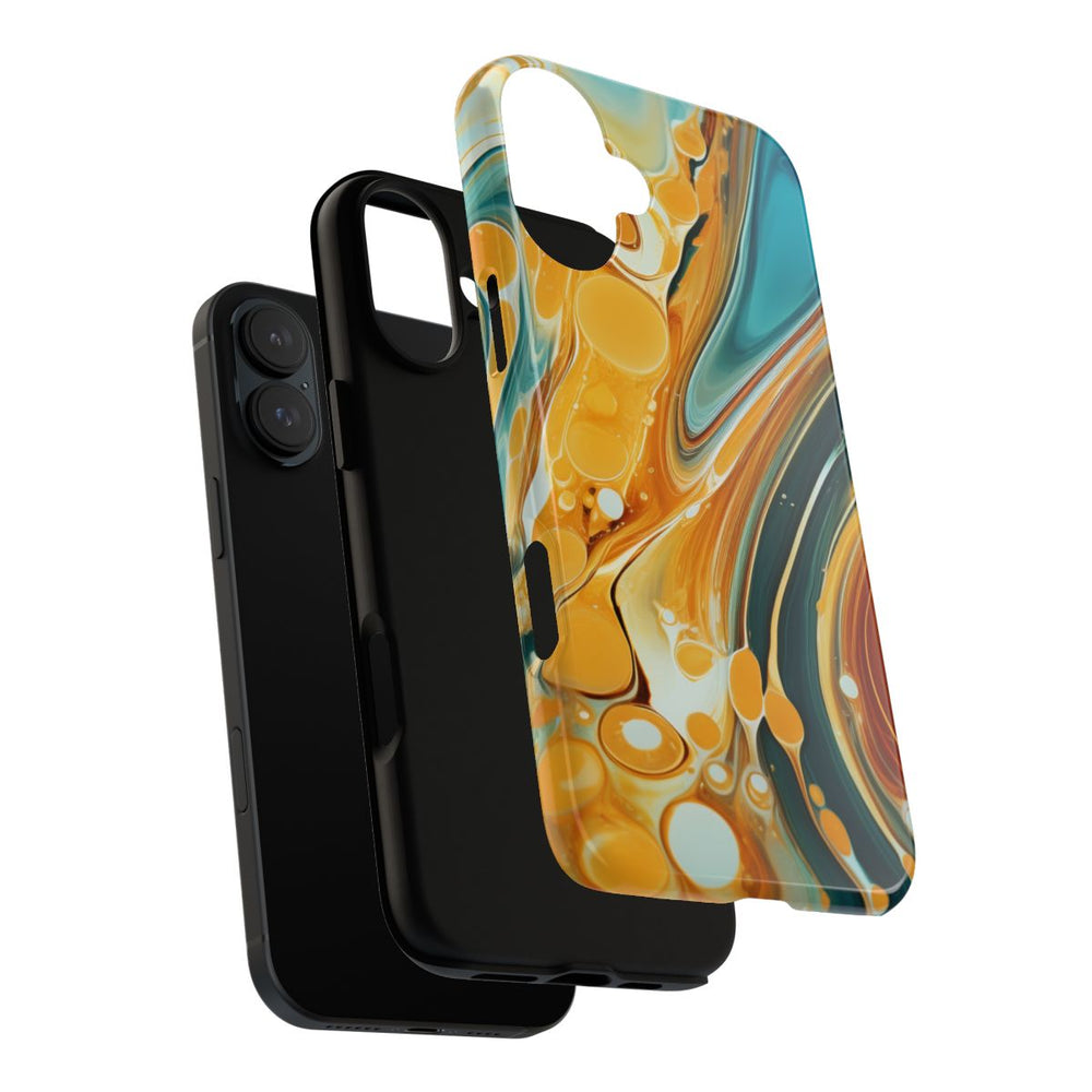 Turquoise en Honing Swirl Epoxy Patroon