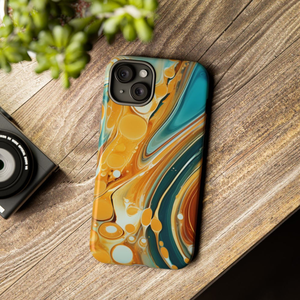 Turquoise en Honing Swirl Epoxy Patroon