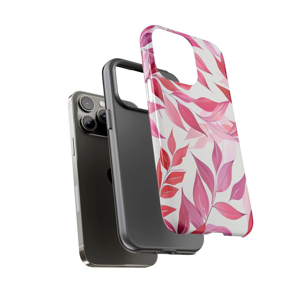 Roze en Rode Bladerenpatroon