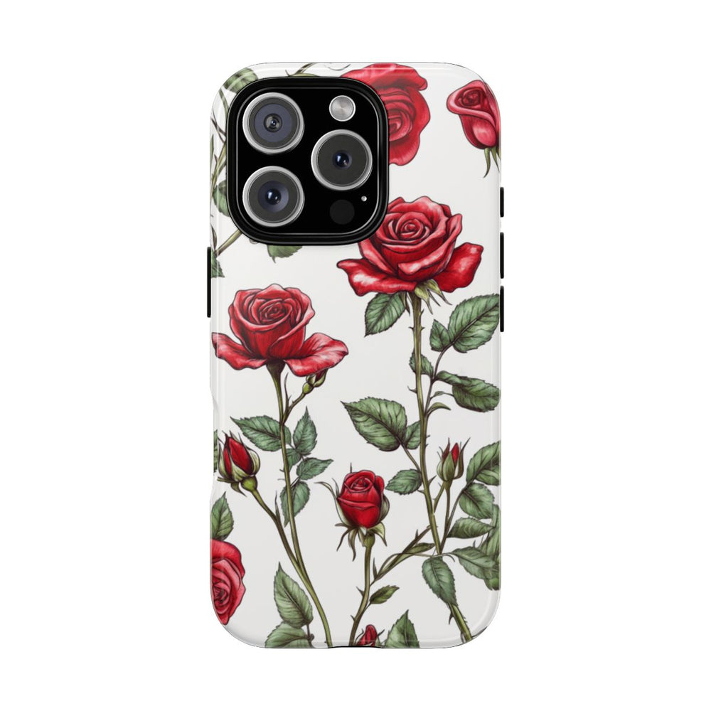 Rode Rozen Botanisch Patroon