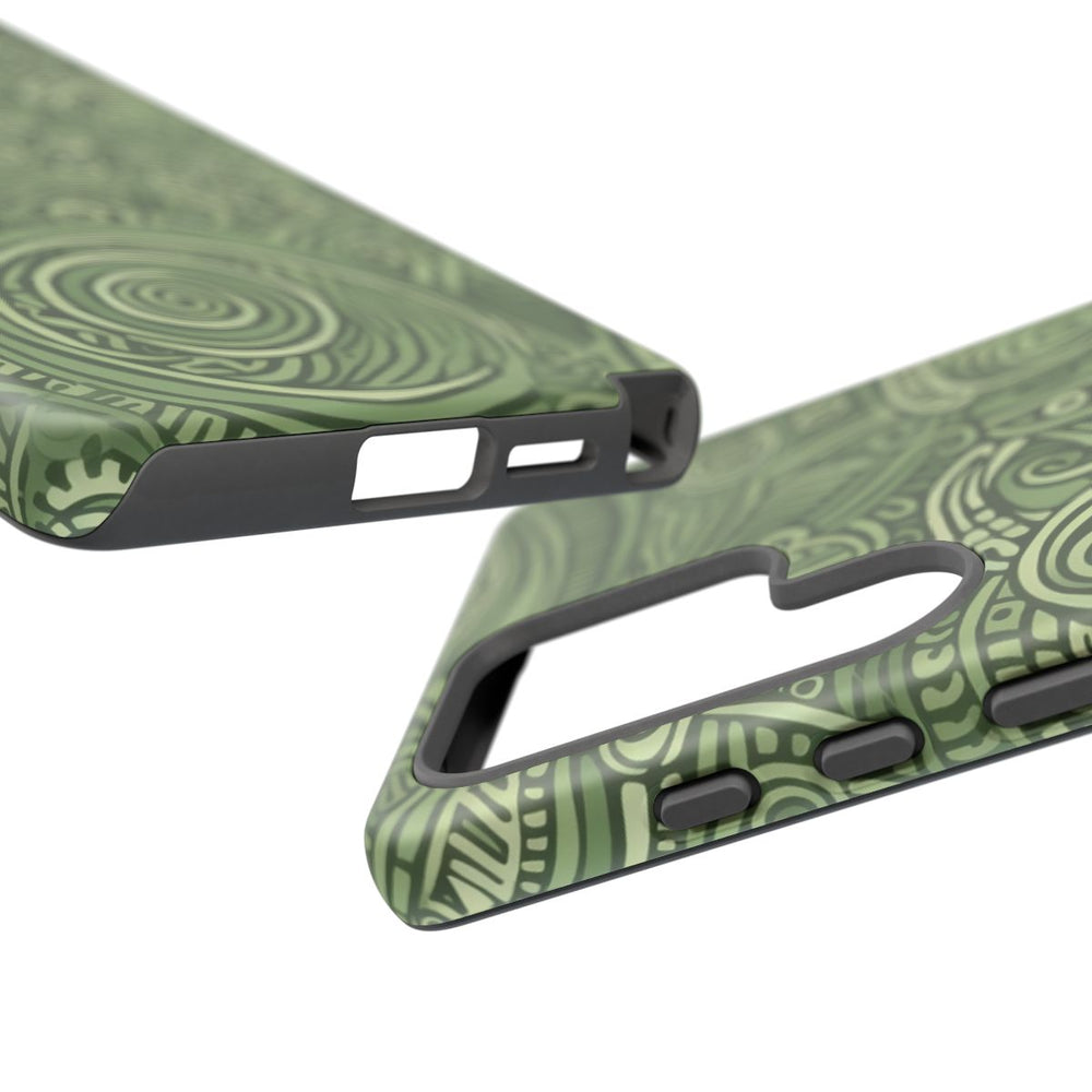 Abstract Groen Tribal Doodle Patroon