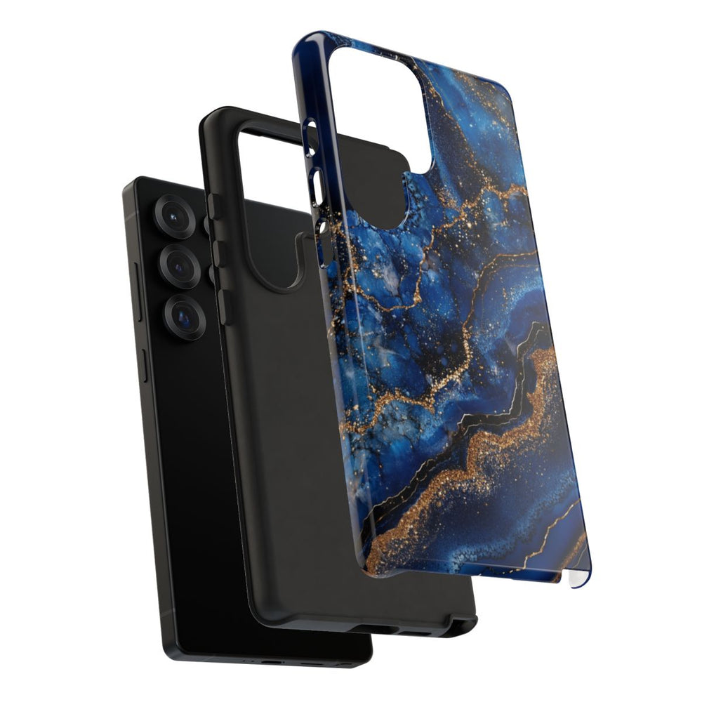 Blauw-Goud Geodepatroon