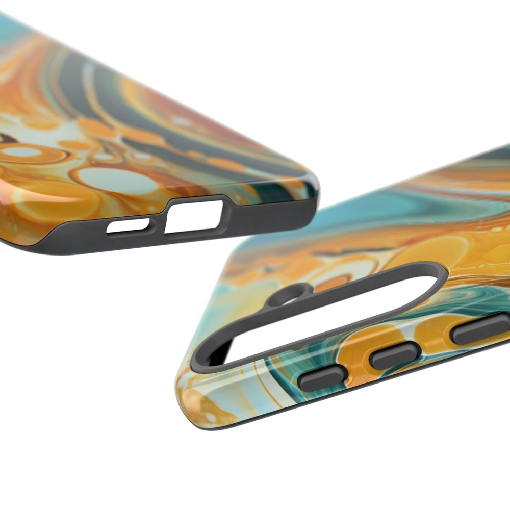 Turquoise en Honing Swirl Epoxy Patroon