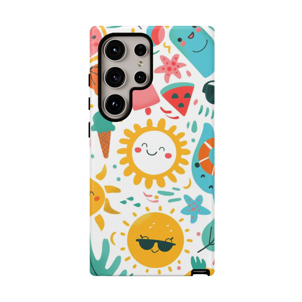 Vrolijke Zomerse Zonnen en Lekkernijen Patroon