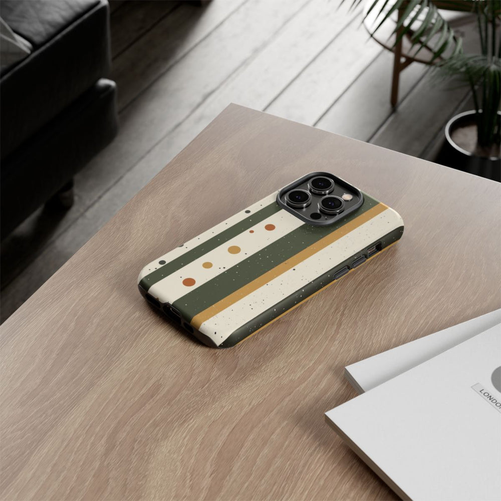 Retro Verticale Strepen en Stippenpatroon