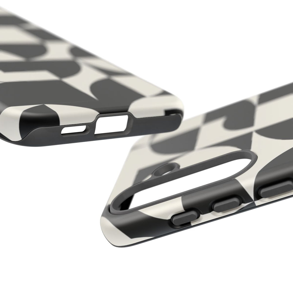Zwart-Wit Geometrisch Abstract Patroon