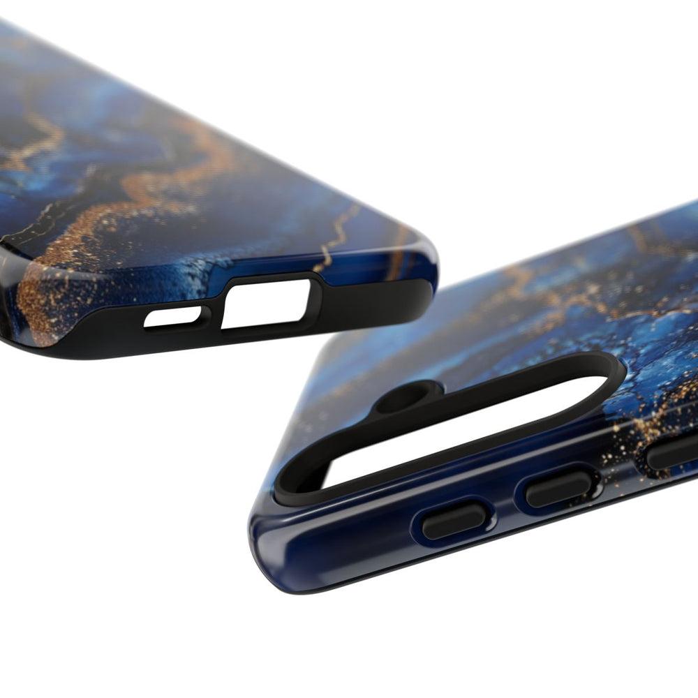 Blauw-Goud Geodepatroon