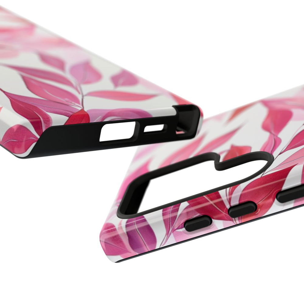 Roze en Rode Bladerenpatroon