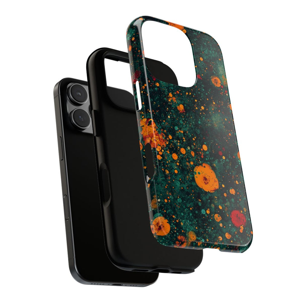 Abstracte Oranje en Teal Bellenpatroon