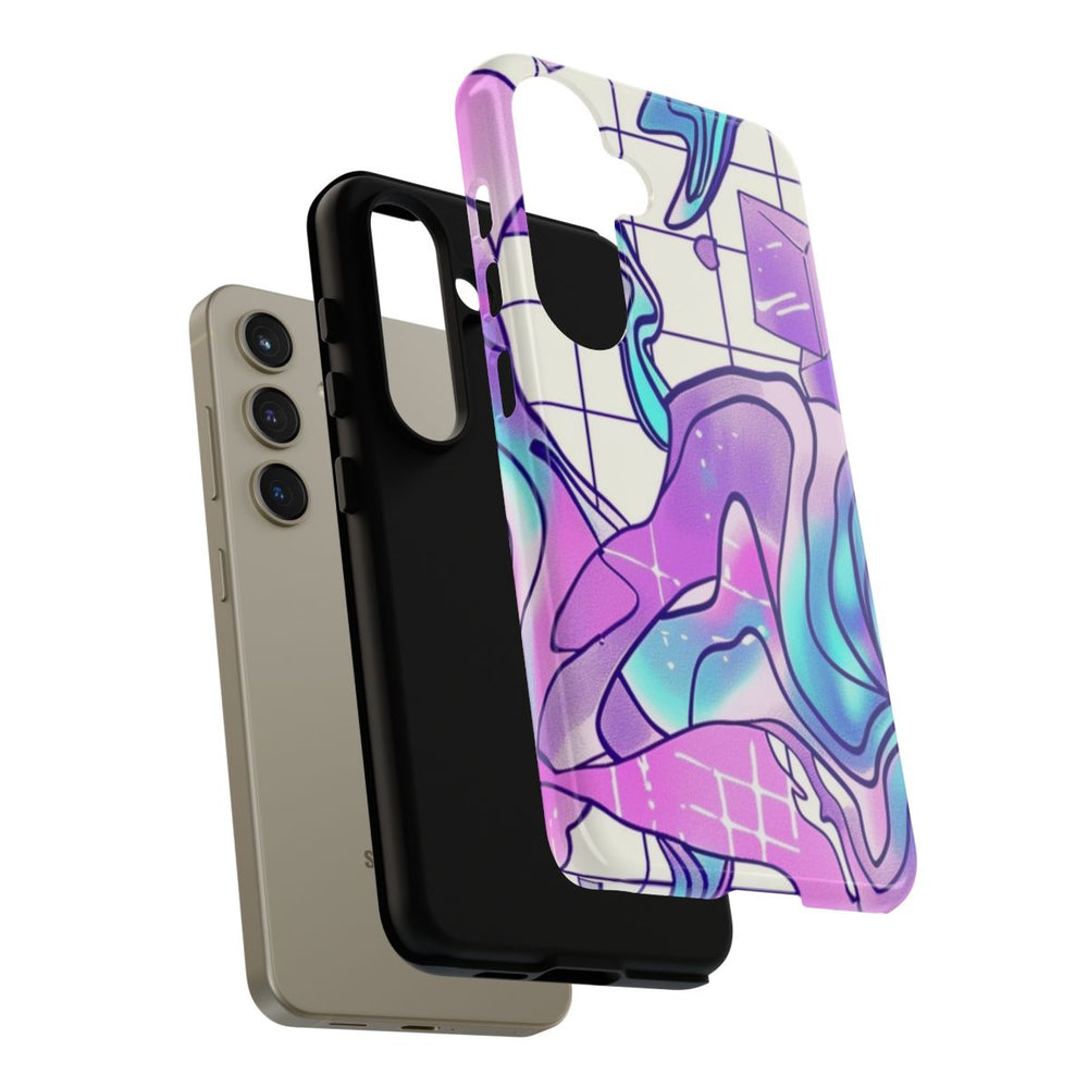 Abstract Kristal Vaporwave Patroon