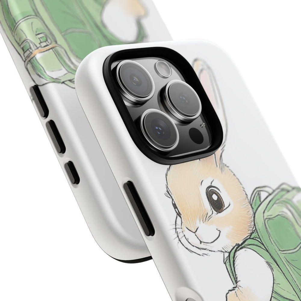 Schattig Konijntje met Groene Rugzak Illustratie