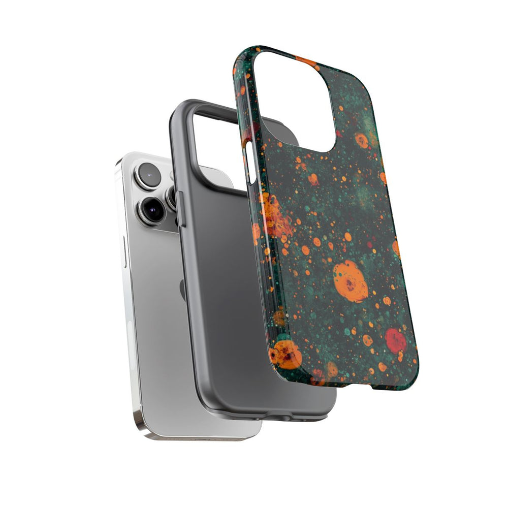 Abstracte Oranje en Teal Bellenpatroon