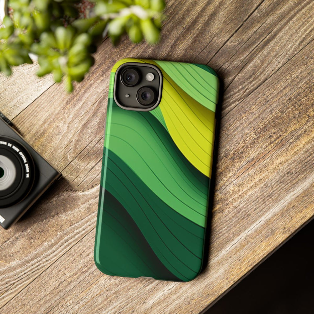 Groen-Geel Golvenpatroon