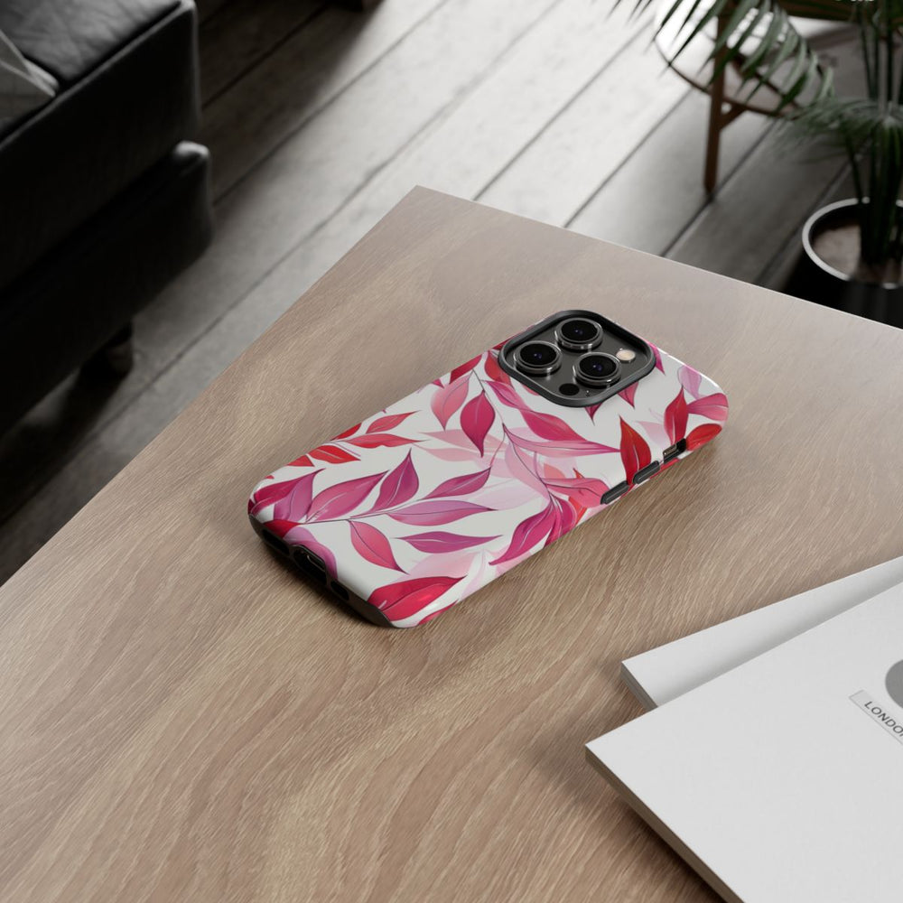 Roze en Rode Bladerenpatroon