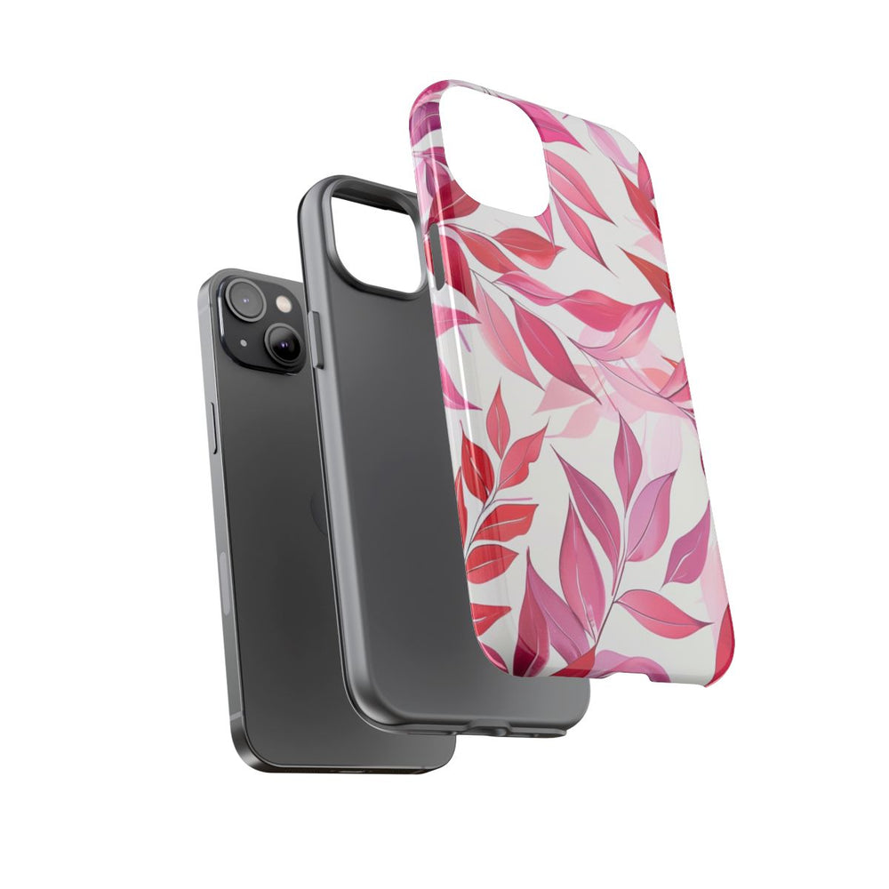 Roze en Rode Bladerenpatroon