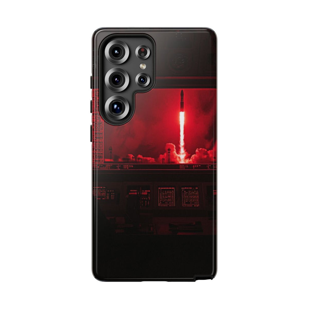 Raketlancering Controlekamer in Rood Licht