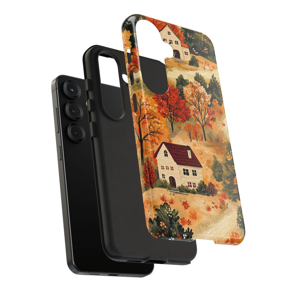 Herfstlandschap met Huizen