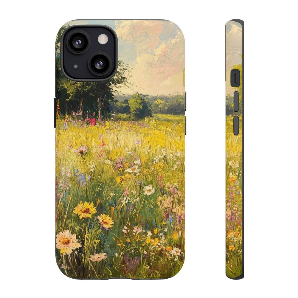 Zonnige Bloemenweide Schildering
