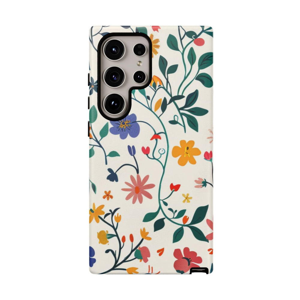 Kleurrijk Bloemenpatroon met Klimop