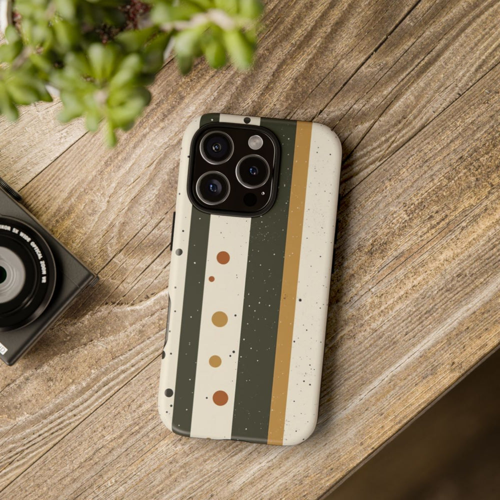 Retro Verticale Strepen en Stippenpatroon