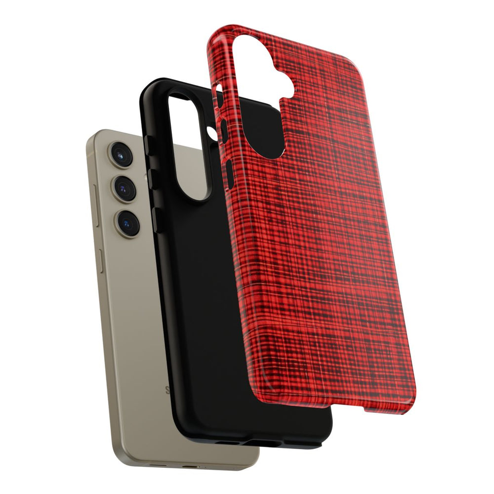 Rood Geruit Textielpatroon