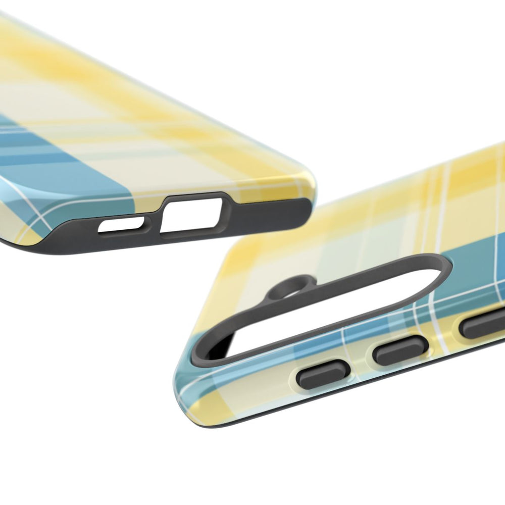 Ocean Blue en Geel Geruit Patroon