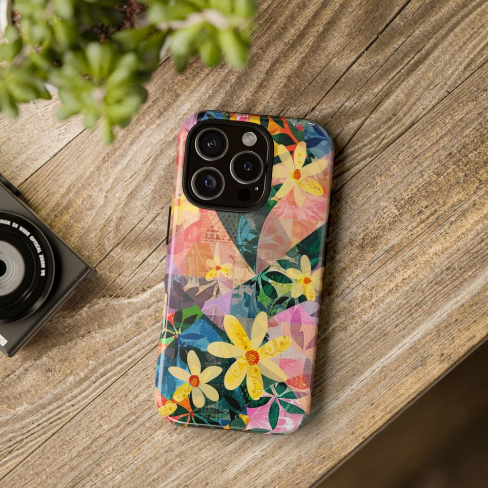 Abstract Bloemmotief met Geometrisch Patroon