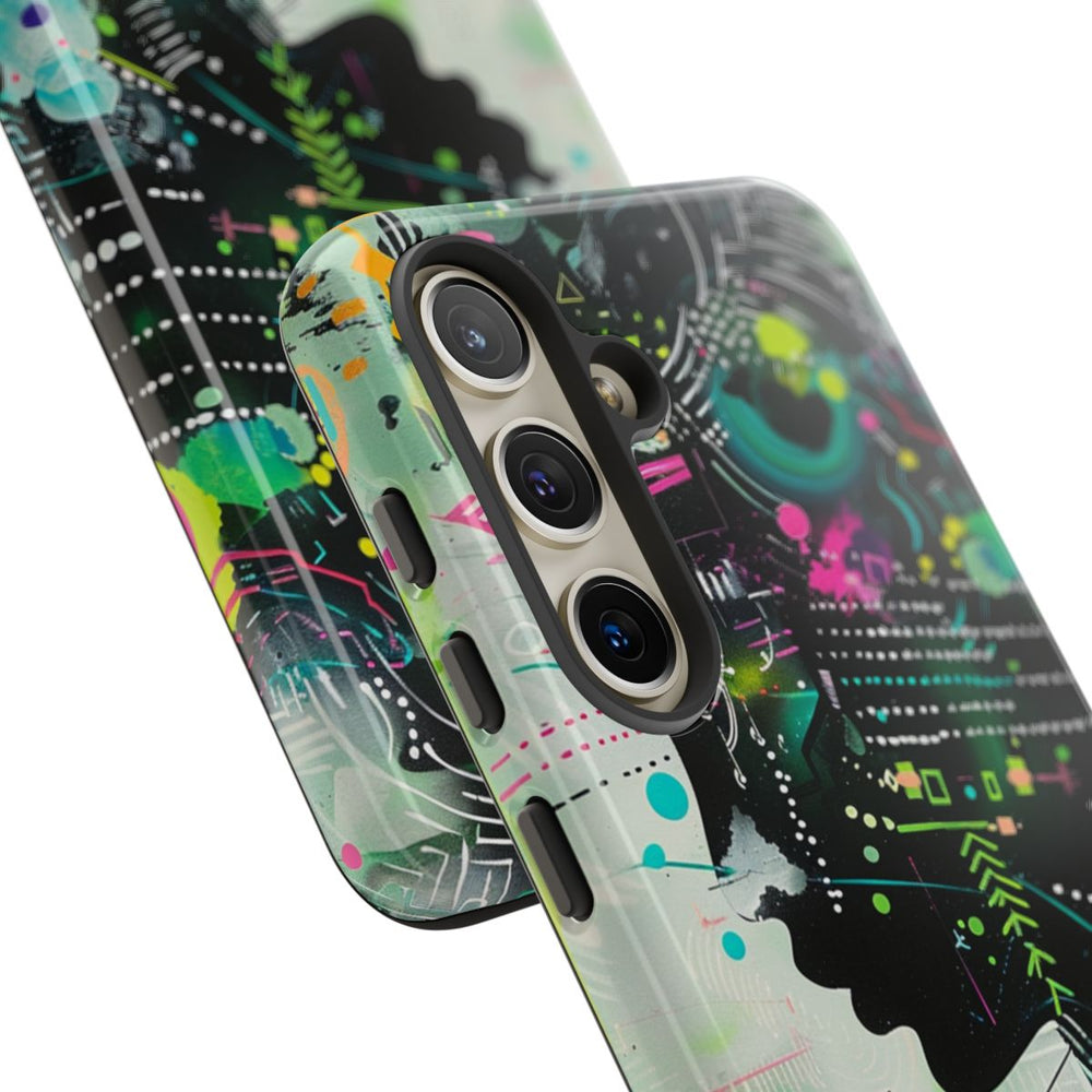 Abstract Neon Geometrisch Profiel