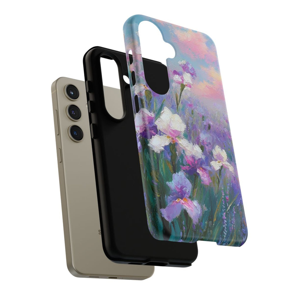 Pastelkleurige Irisbloemen Schildering