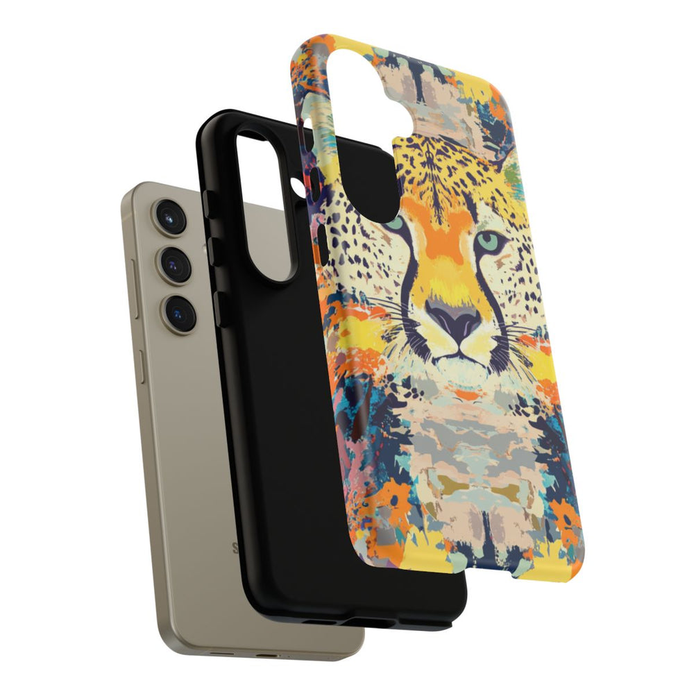 Abstracte Cheetakop met Kleurrijk Patroon
