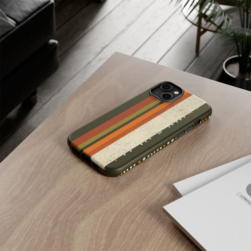 Retro Verticale Strepen en Stippenpatroon