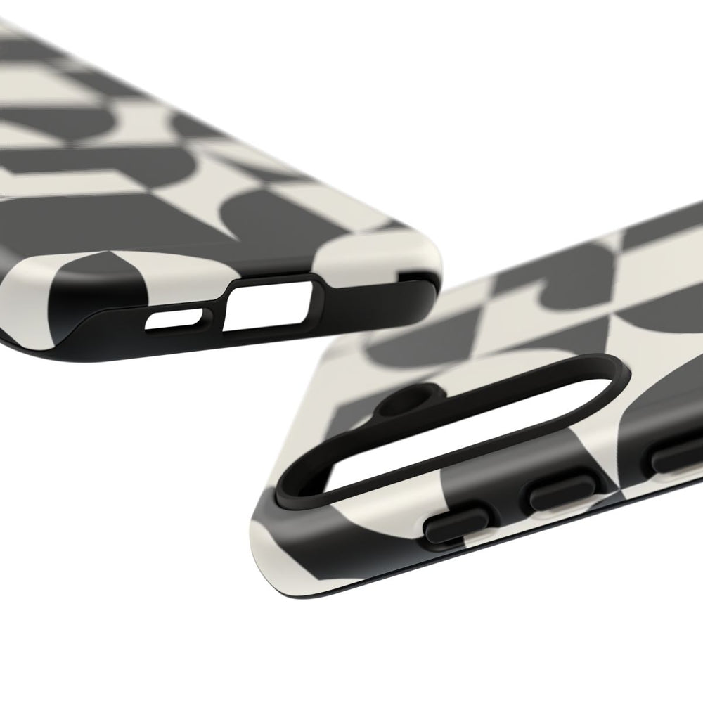 Zwart-Wit Geometrisch Abstract Patroon