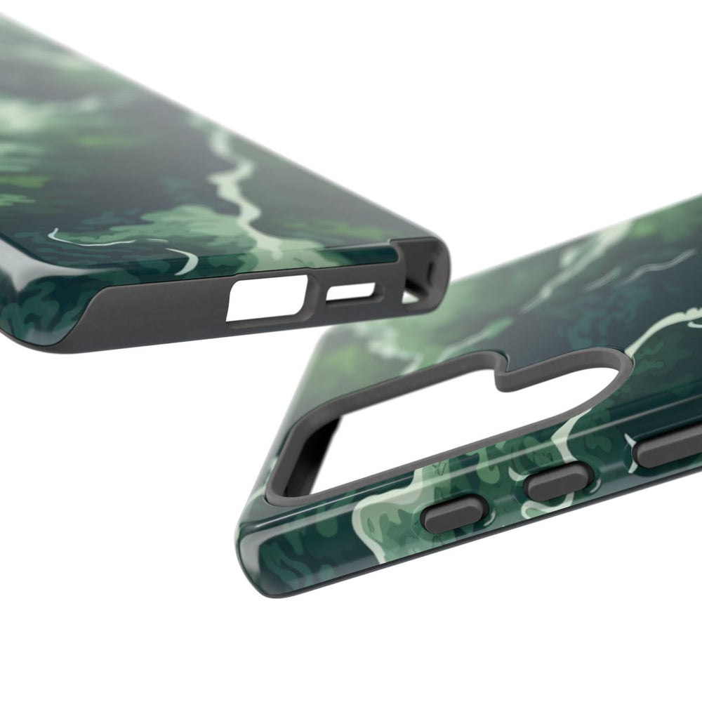 Abstracte Groene Rivier en Bospatroon