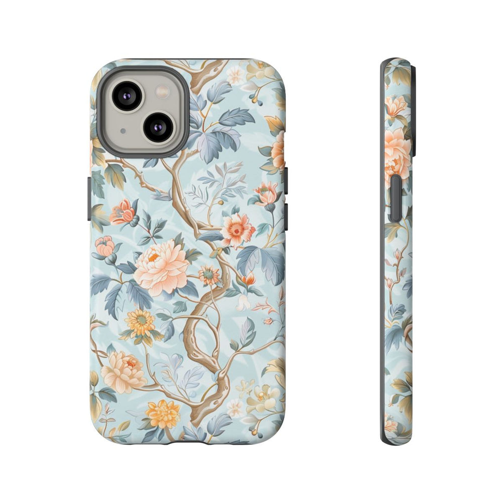 Pastel Chinoiserie Bloemenpatroon