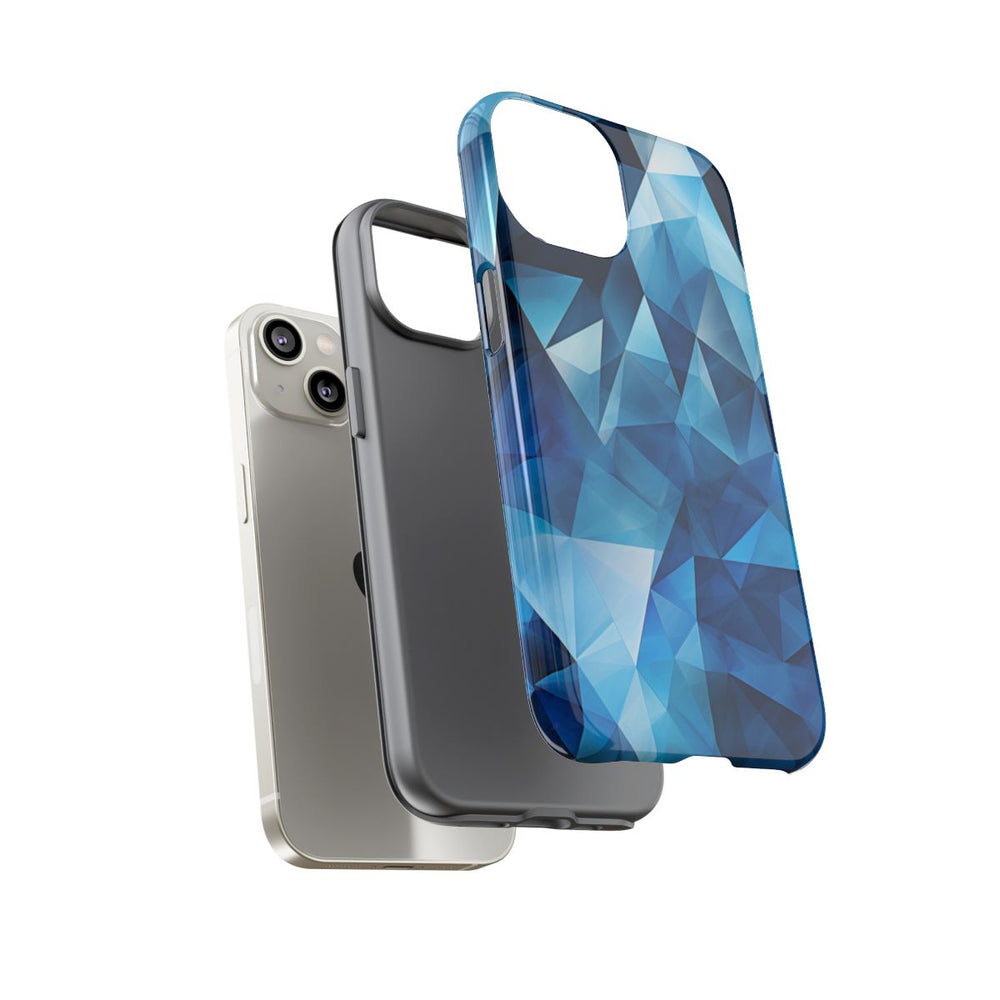 Blauw Geometrisch Driehoekenpatroon