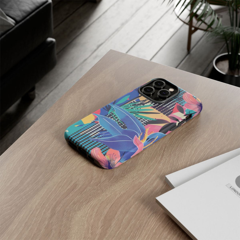 Kleurrijk Bloemenpatroon met Abstracte Accenten