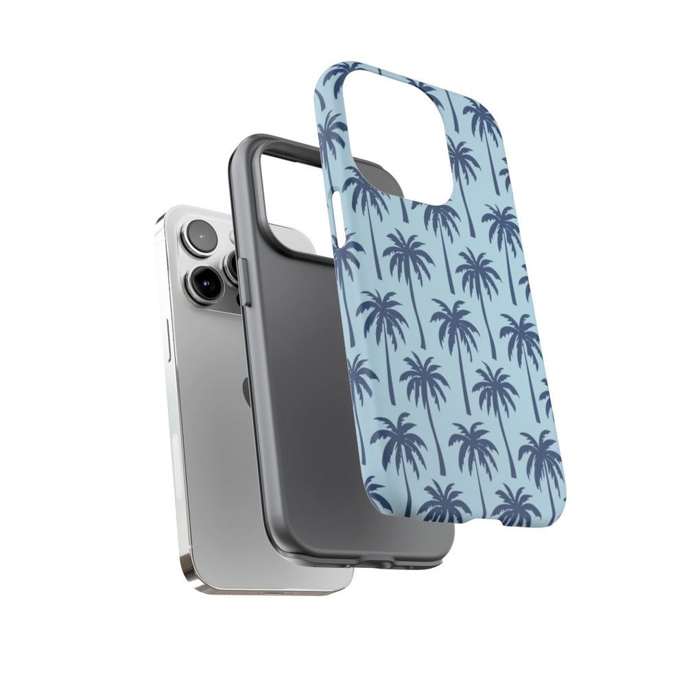 Blauw Palmbomenpatroon