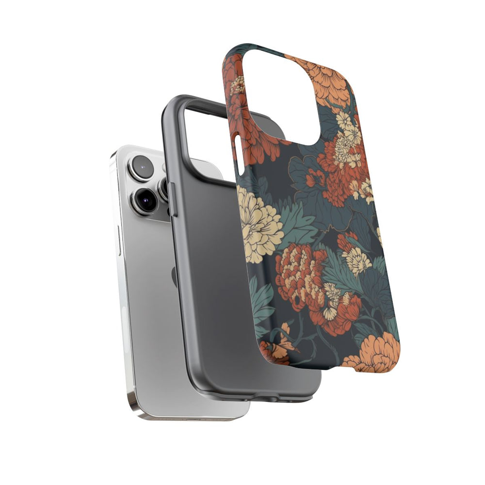 Vintage Bloemenpatroon in Warme Kleuren
