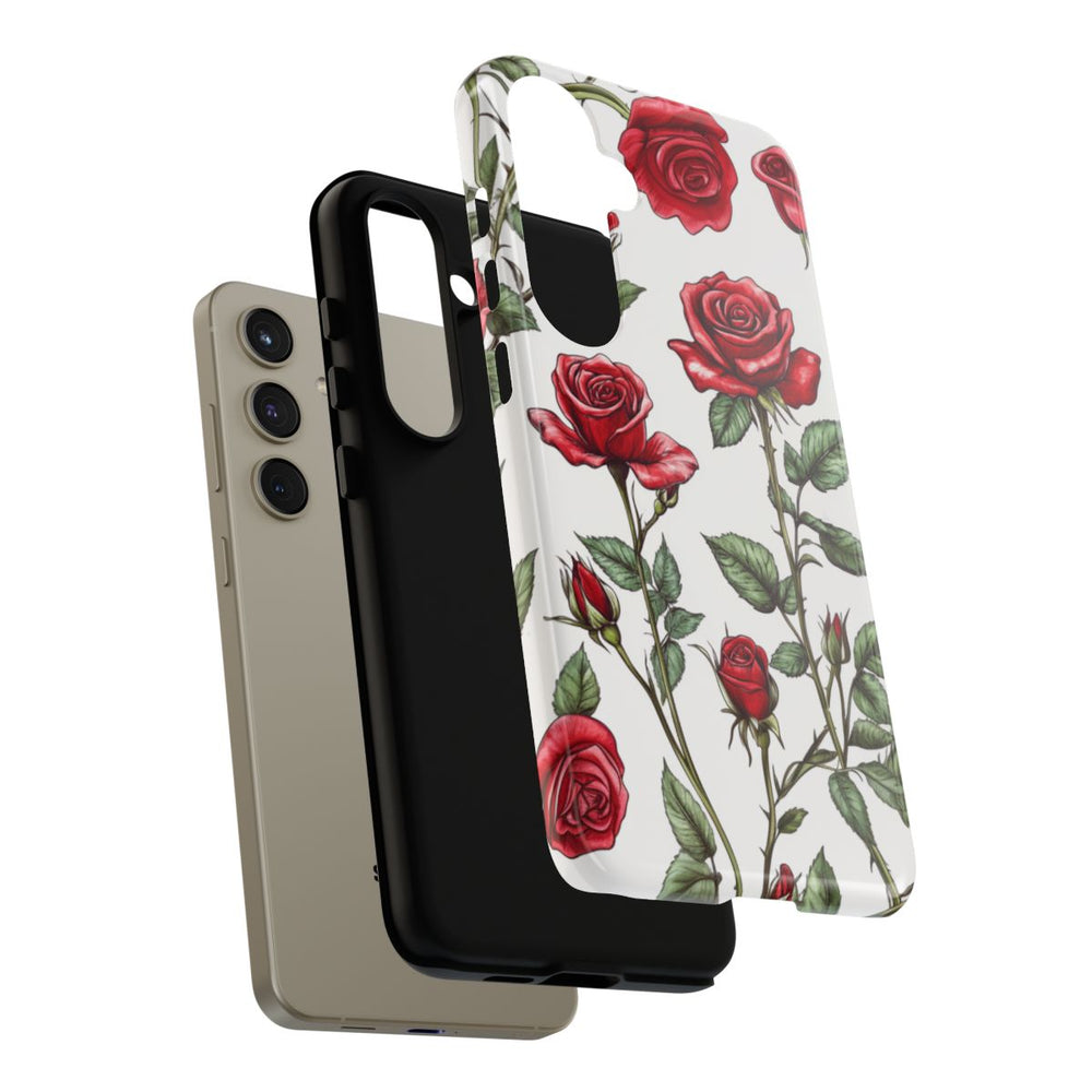 Rode Rozen Botanisch Patroon