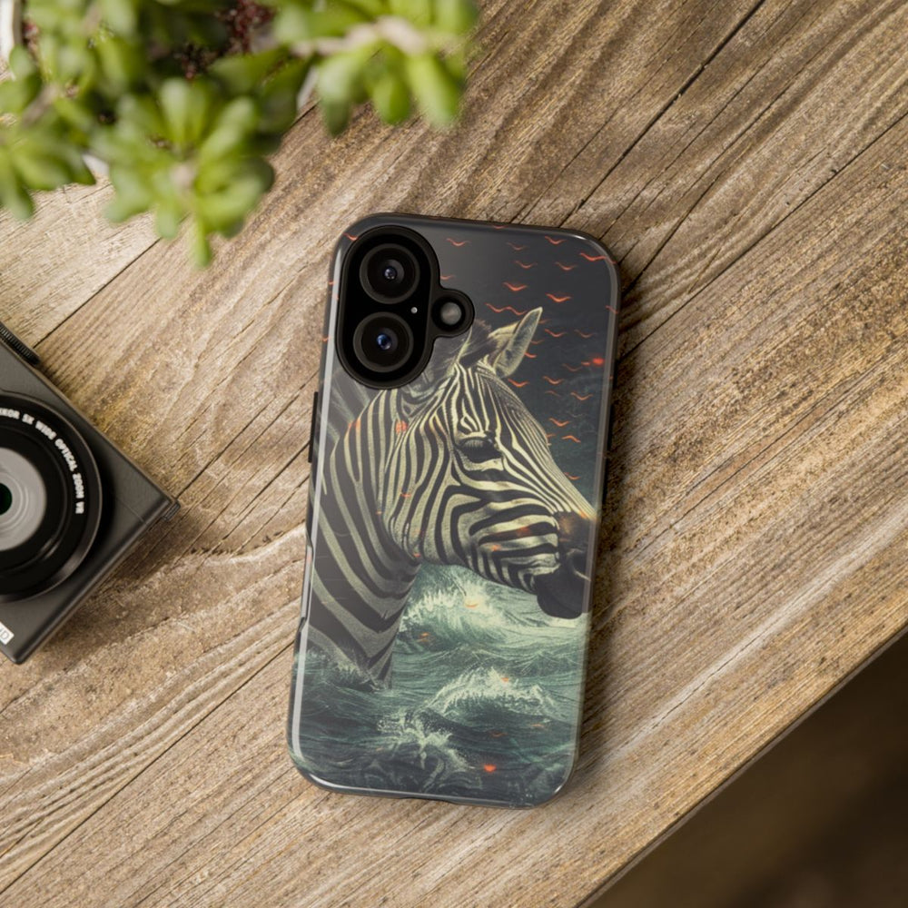 Zebra in Water met Gloeiende Vonken
